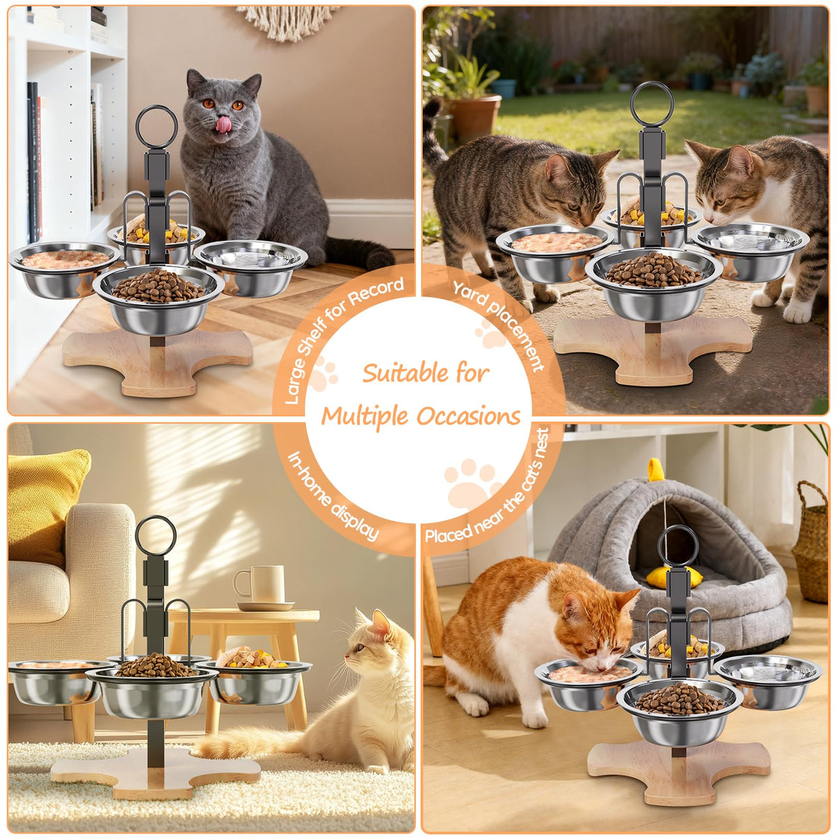 Elevated Cat Bowls with Stand F65681