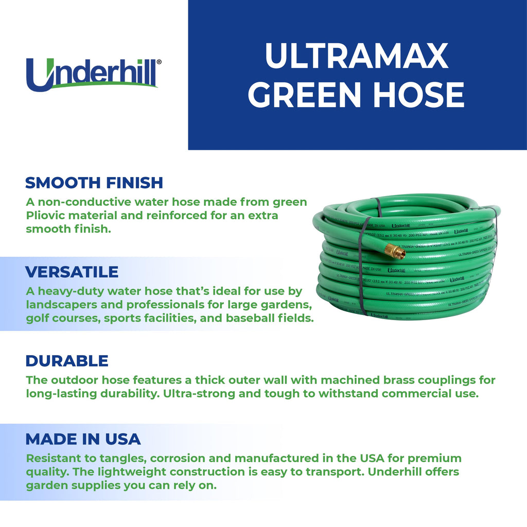 Green 3/4 Inch x 100 ft Garden Water Hose V43301