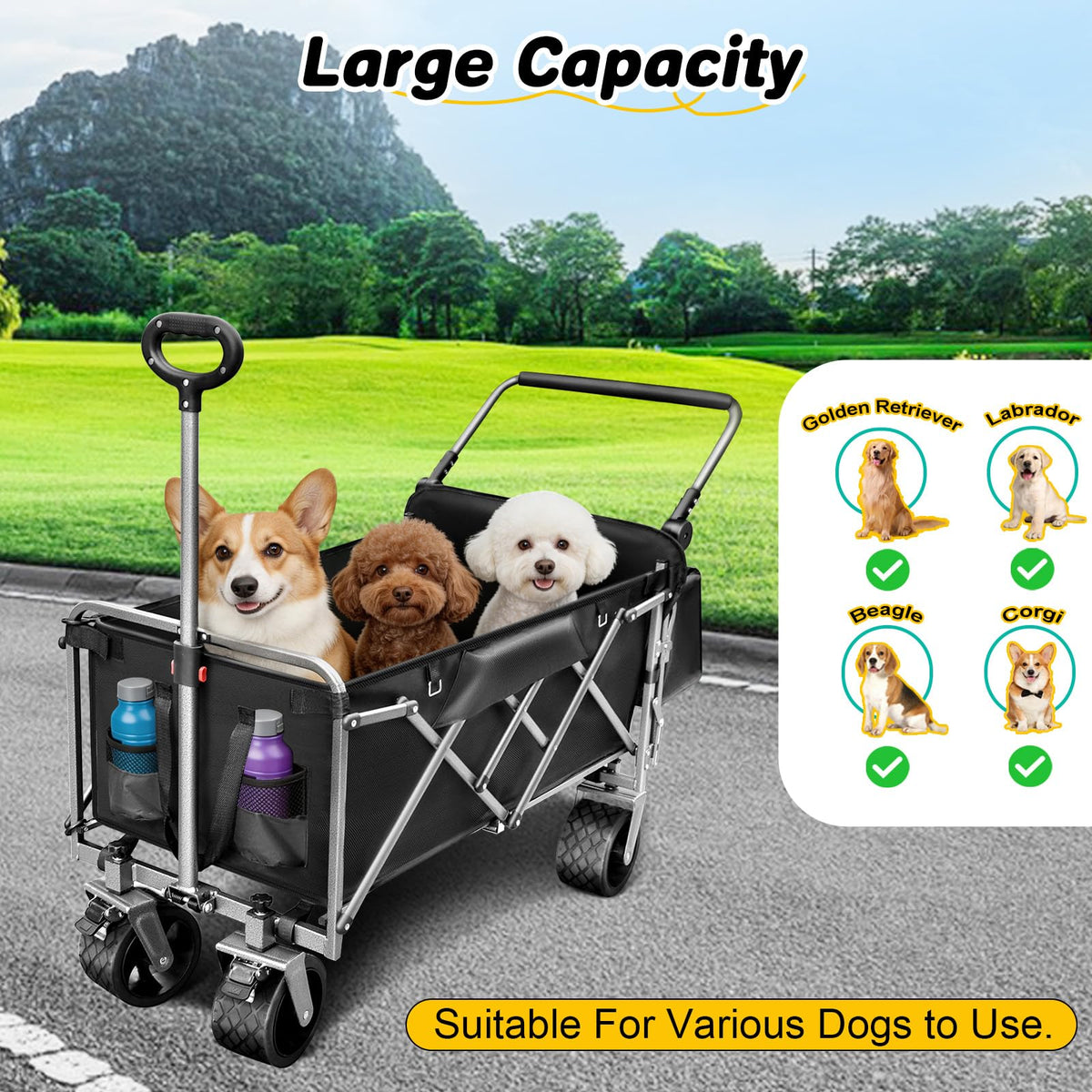 Large Dog Wagon Cart W343569