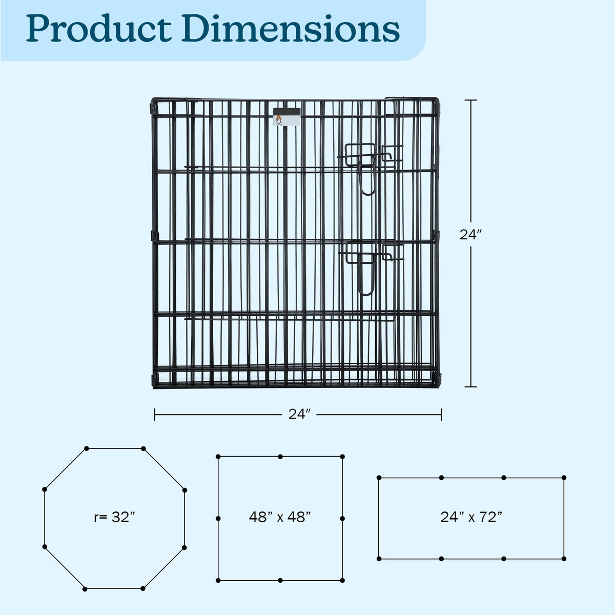 24" Exercise Playpen with Gate C453