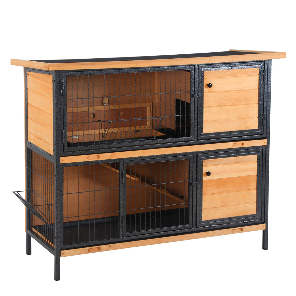 48" 2-Story Rabbit Hutch with Metal Frame W333952
