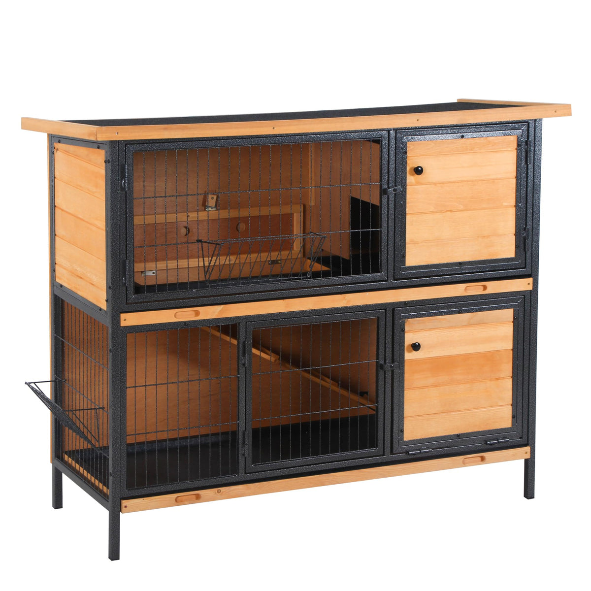 48" 2-Story Rabbit Hutch with Metal Frame W333952