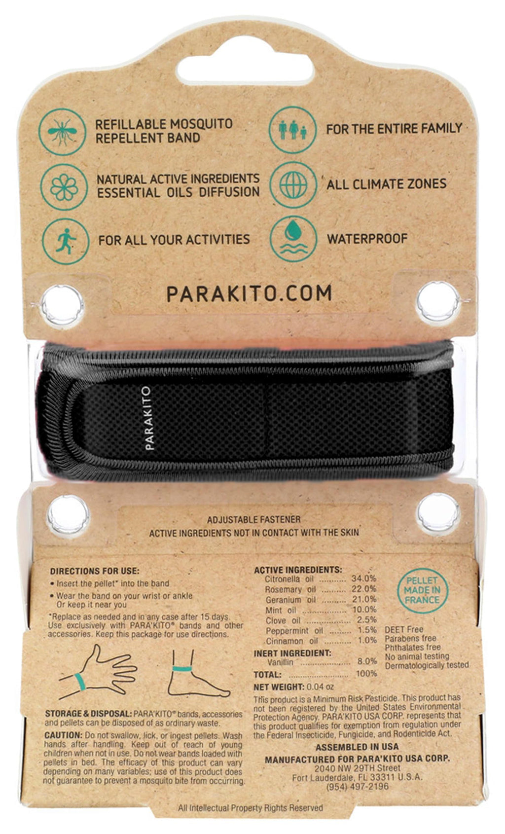 Black Mosquito Repellent Wristband S2074