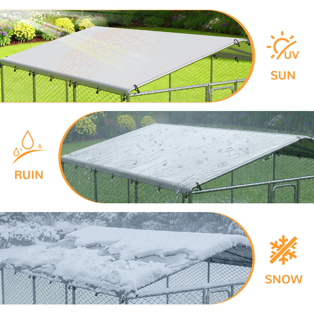 10x10 ft Heavy Duty Outdoor Dog Kennel P2672