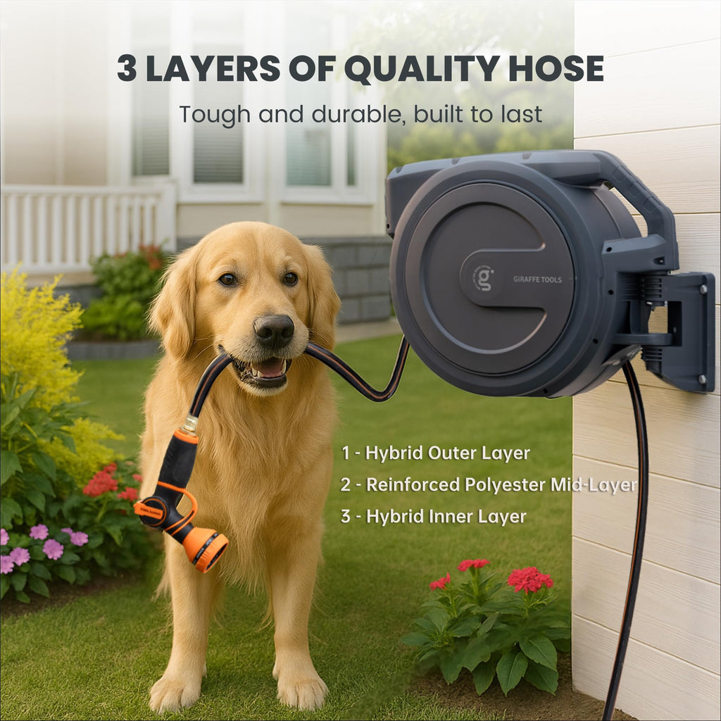 1/2" 100FT Retractable Garden Hose Reel L602395