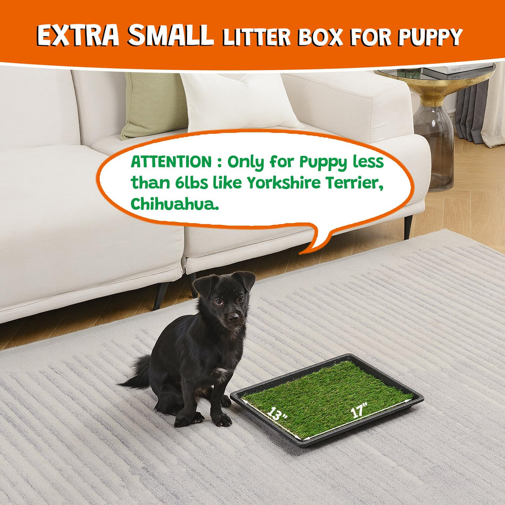 Extra Small Dog Grass Pee Pads with Tray F4768