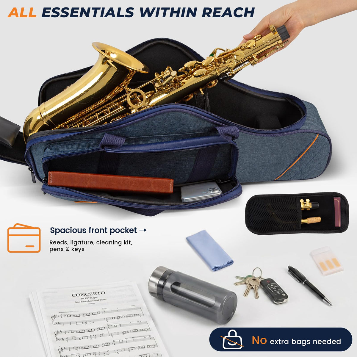 Blue Padded Alto Saxophone Case K370160