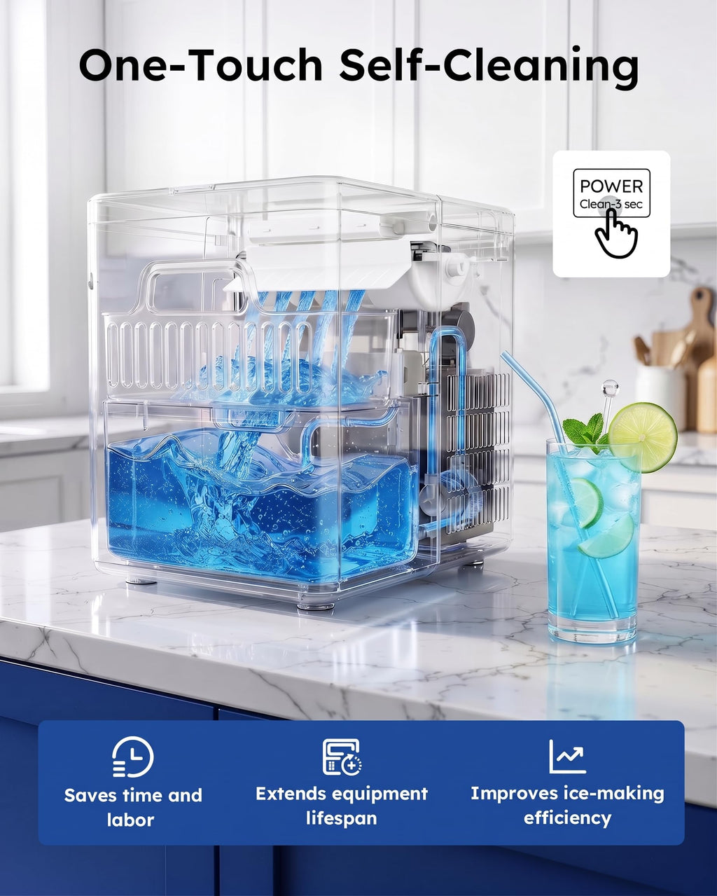 Countertop Ice Maker 26.5 lbs/Day 8 Bullet Z9218