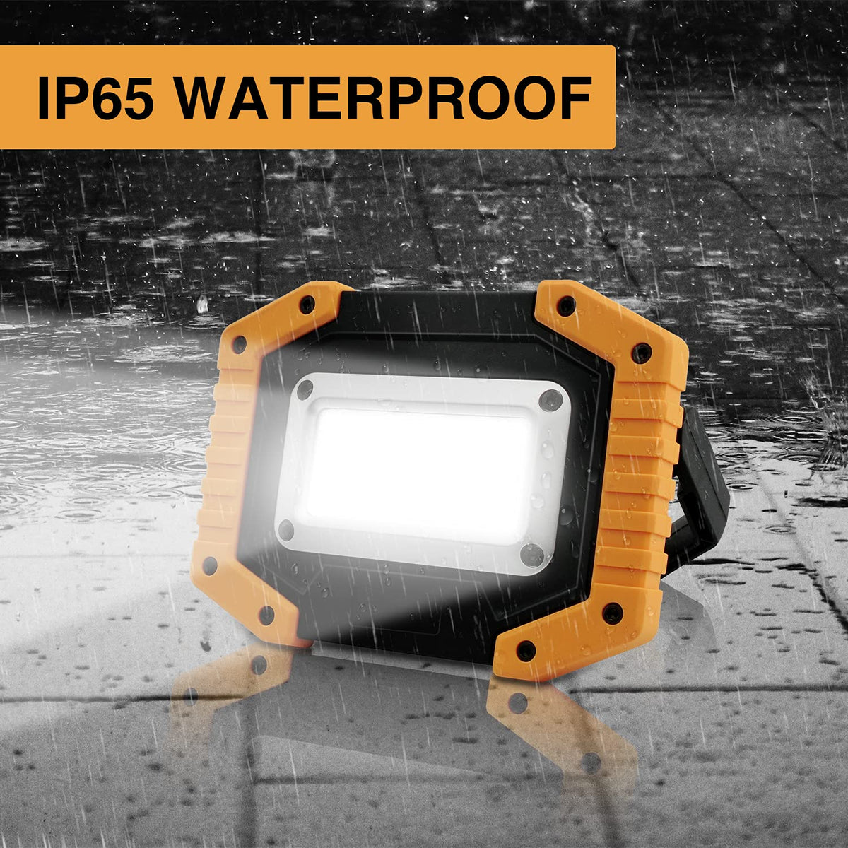30W 2000LM Portable Waterproof Rechargeable LED Work Light with Stand A920