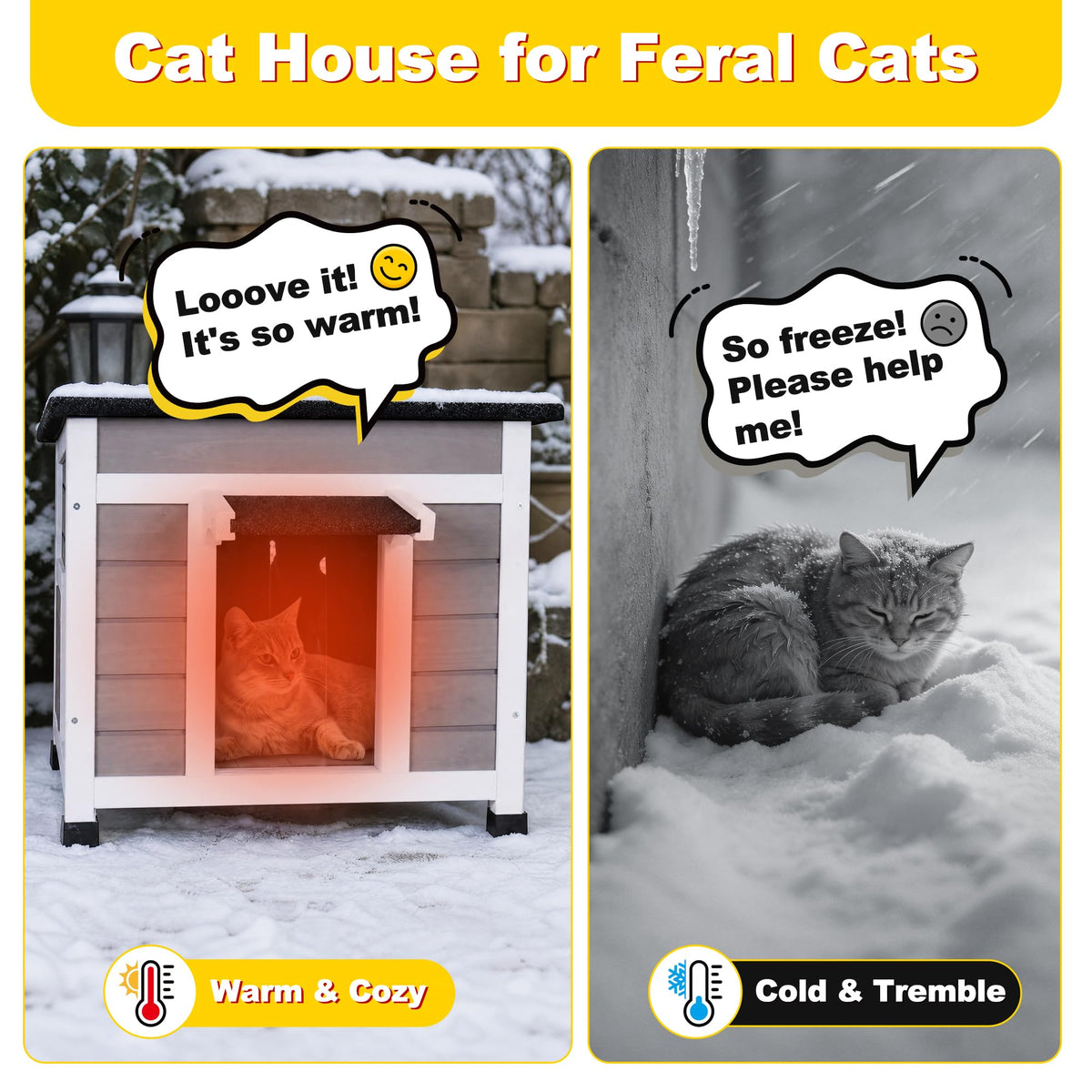 Insulated Outdoor Cat House E24911