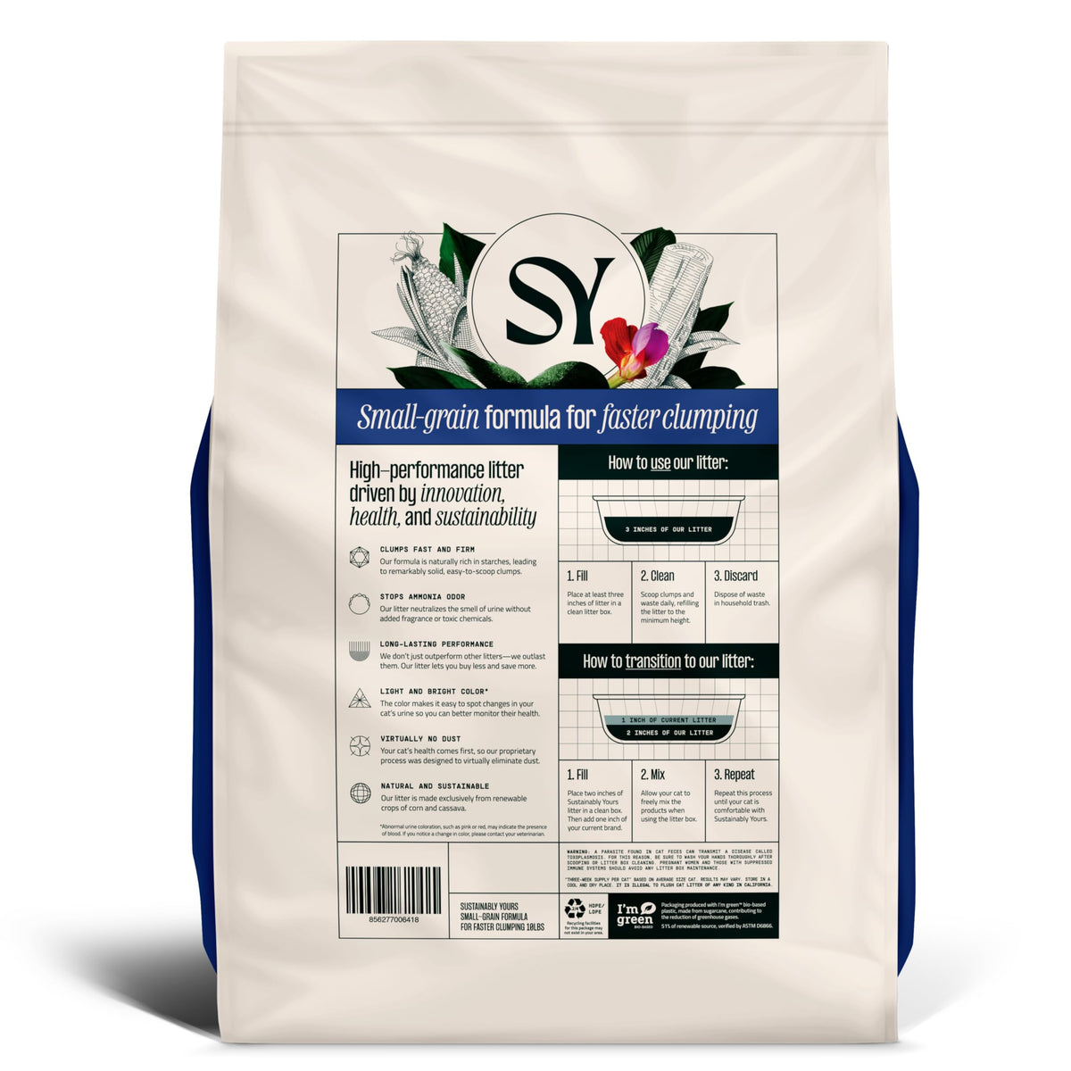 Natural Cat Litter, Unscented, 10 lbs S953231