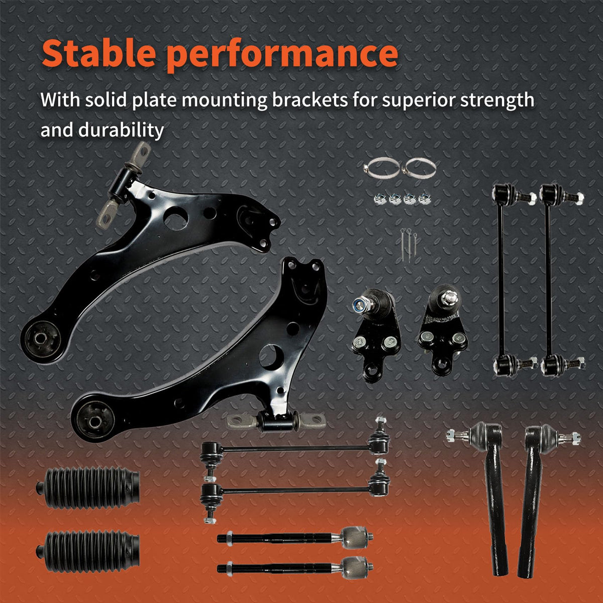 14Pc Front Suspension Kit Control Arms D206