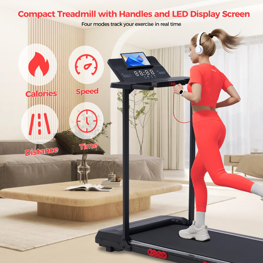 Folding Walking Pad with Handle Bar & Incline V51030