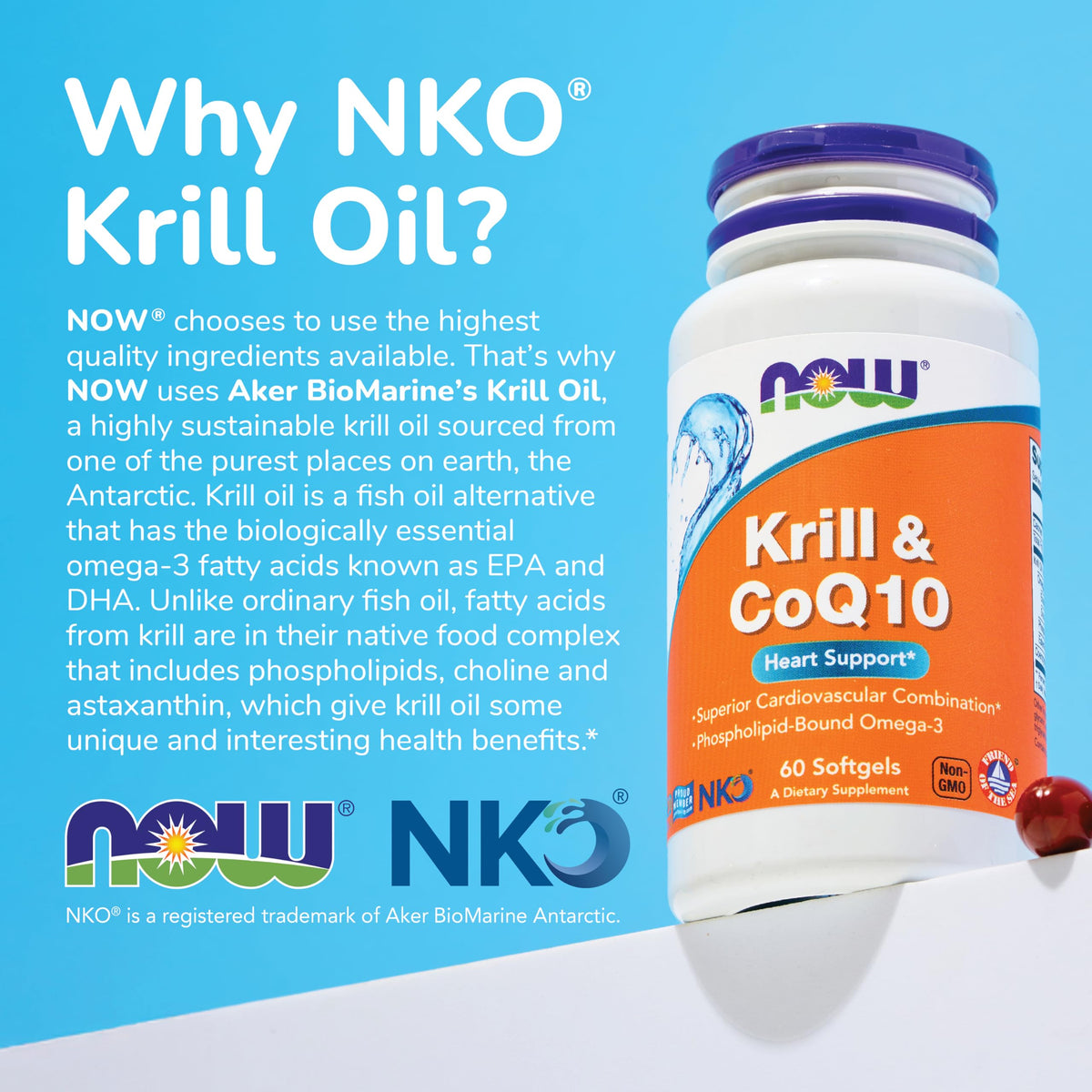 Krill Oil 500 mg Omega-3 120 Softgels I6585