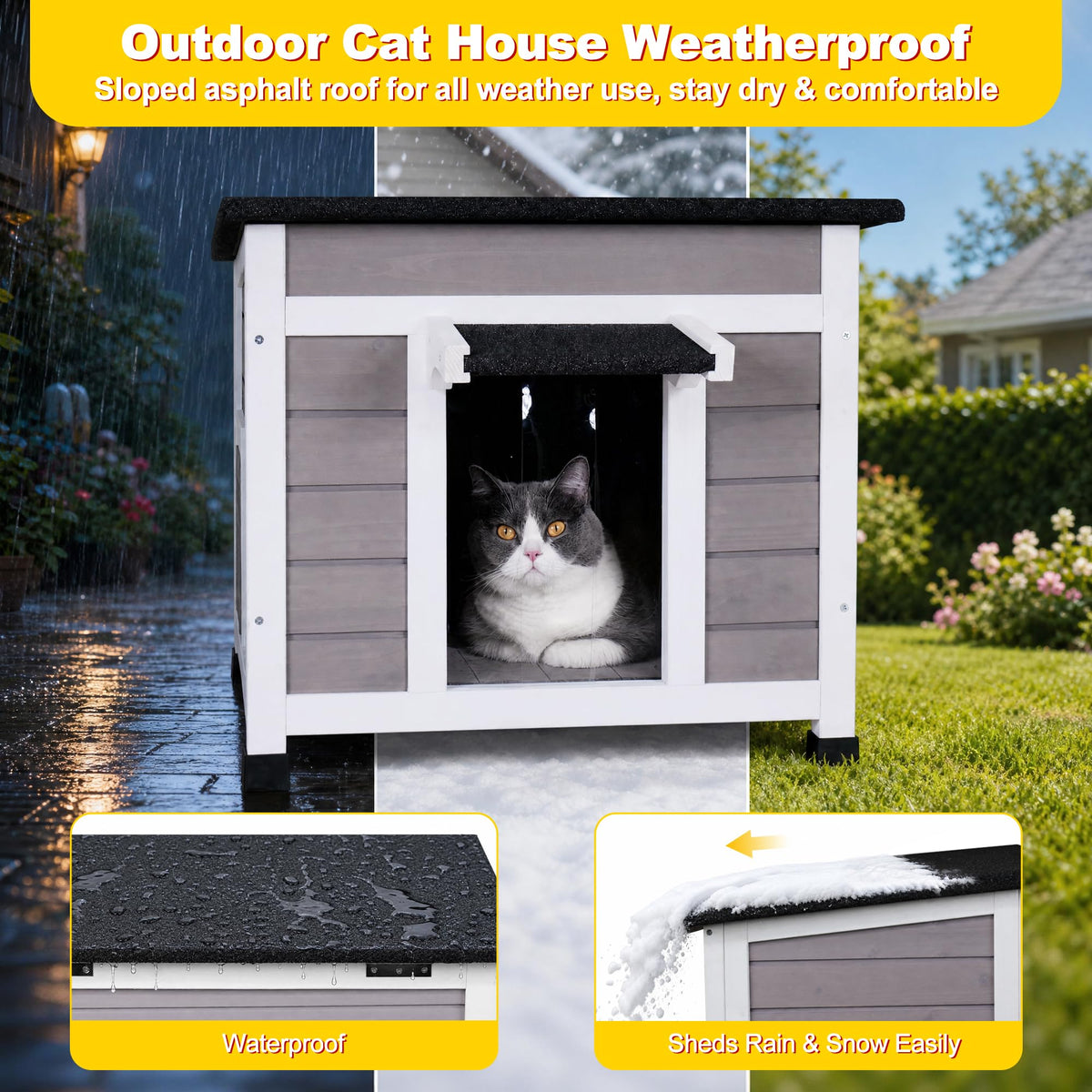 Insulated Outdoor Cat House E24911