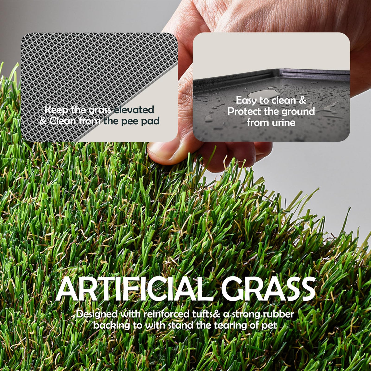 Extra Small Dog Grass Pee Pads with Tray F4768