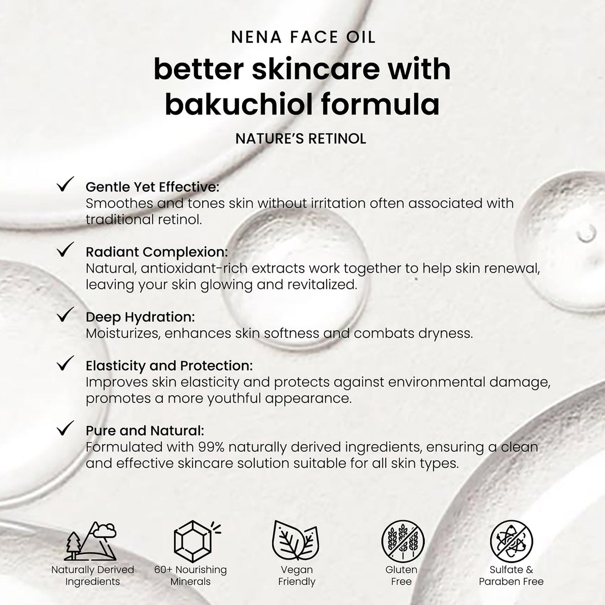 Bakuchiol and Vitamin E Face Oil 1 oz Y305382