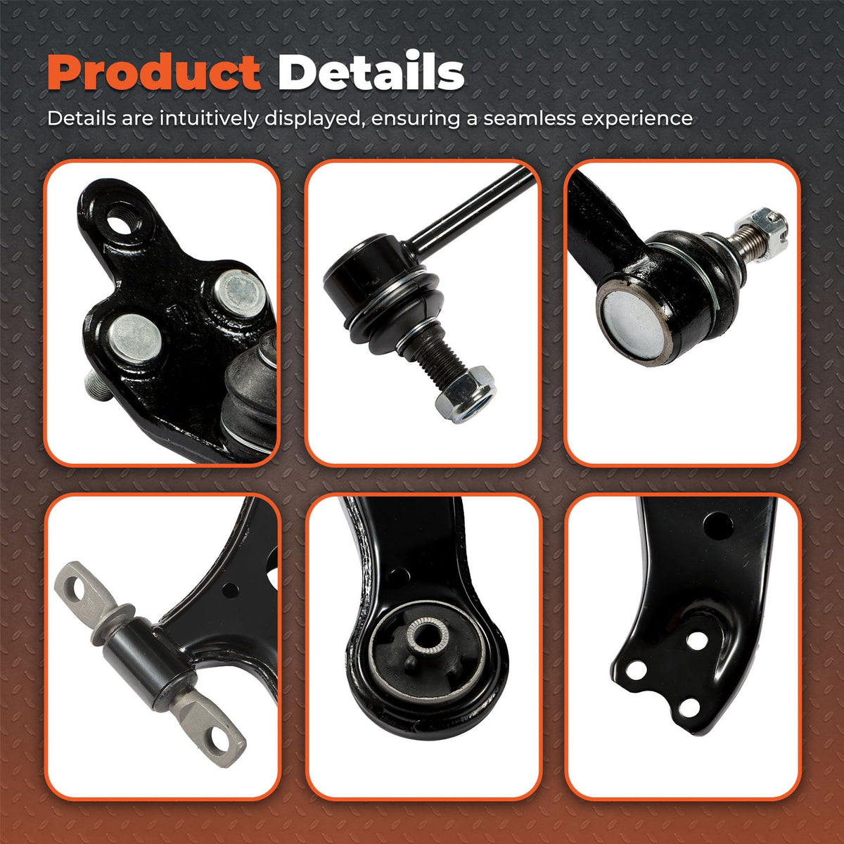 14Pc Front Suspension Kit Control Arms D206