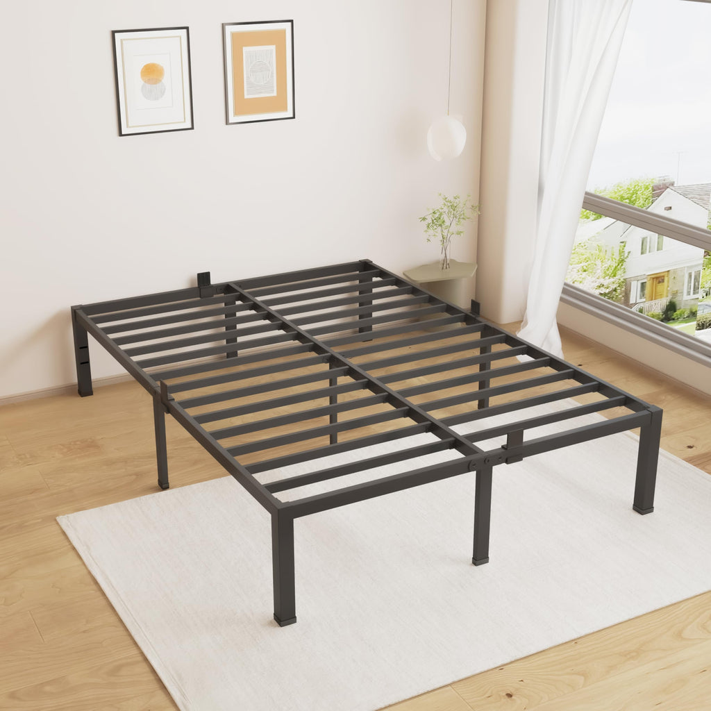 18 Inch King Size Black Metal Bed Frame X93199