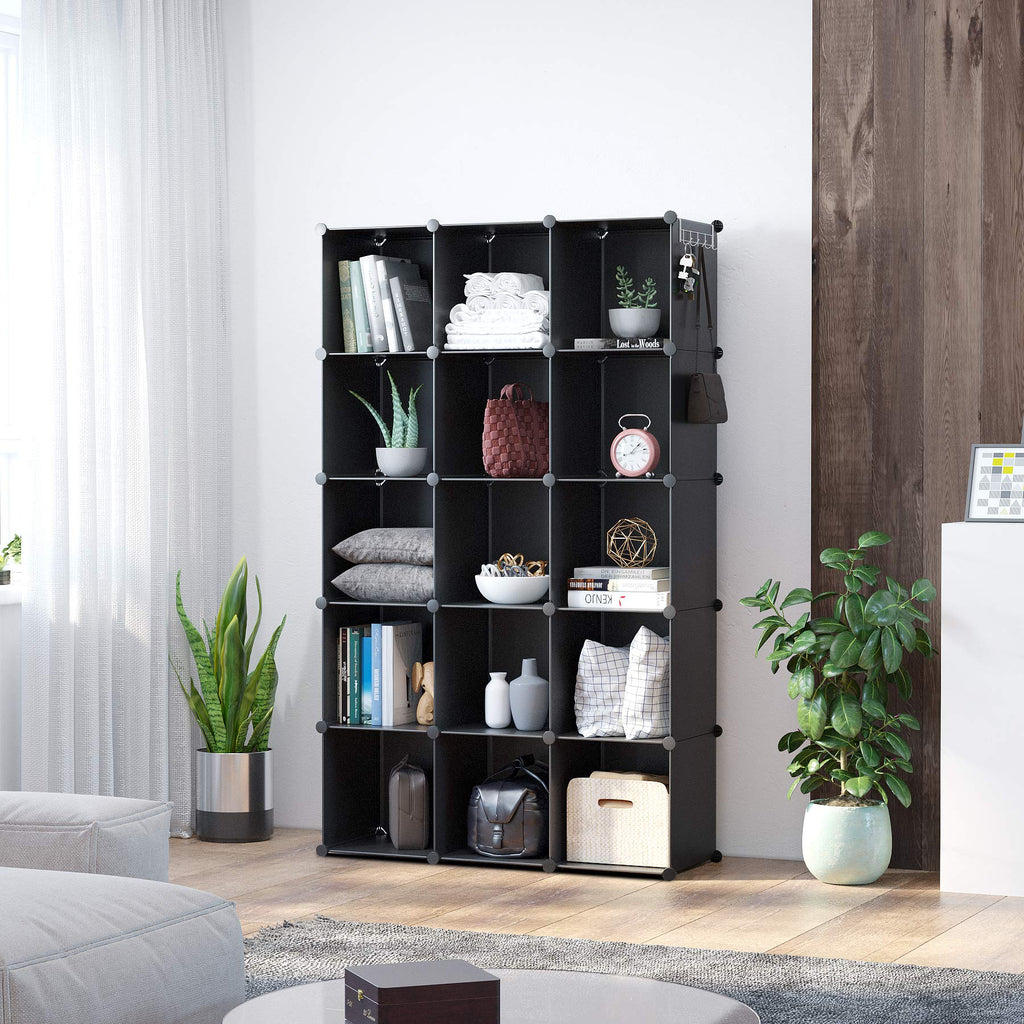 16 Cube Black Storage Organizer V9906
