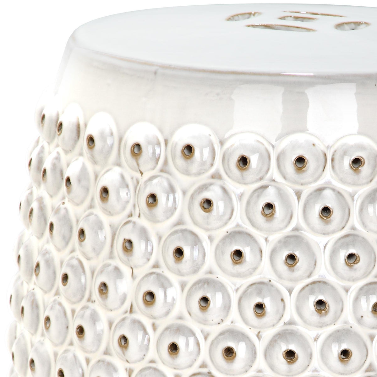 Creme Ceramic Garden Stool M994250
