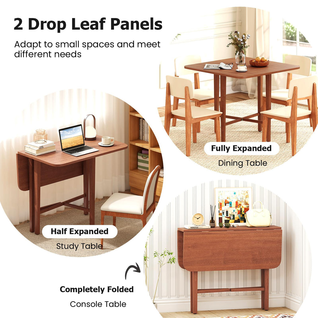 36" Foldable Square Wooden Dining Table I12858