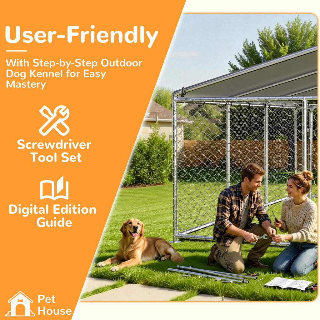 10x10 ft Heavy Duty Outdoor Dog Kennel P2672