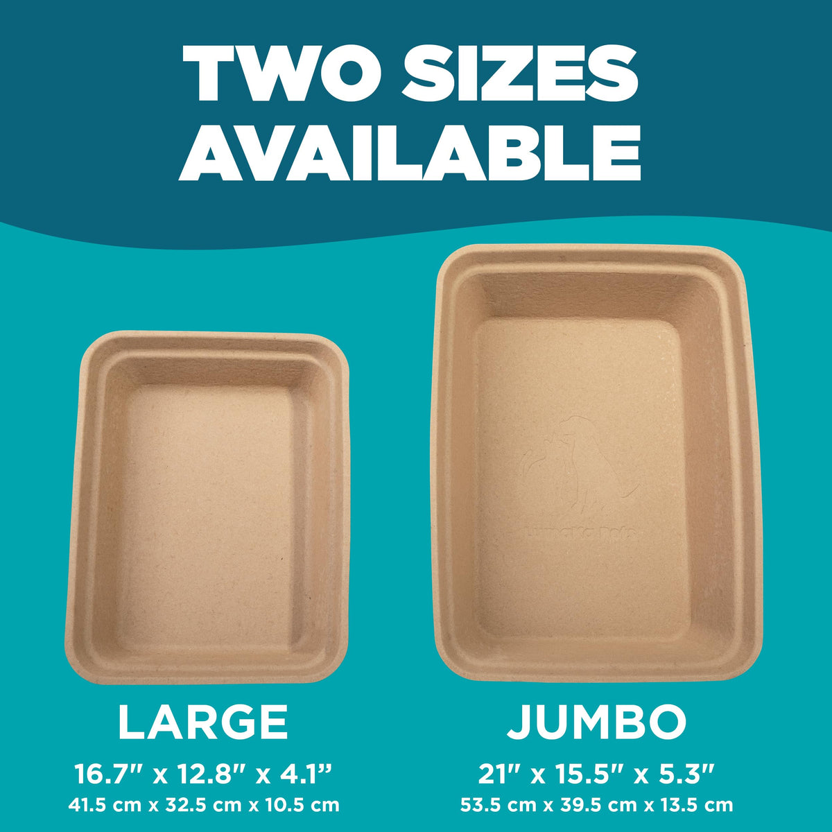 Disposable Cat Litter Box 5-Pack Large Biodegradable Recycled Pulp C640741