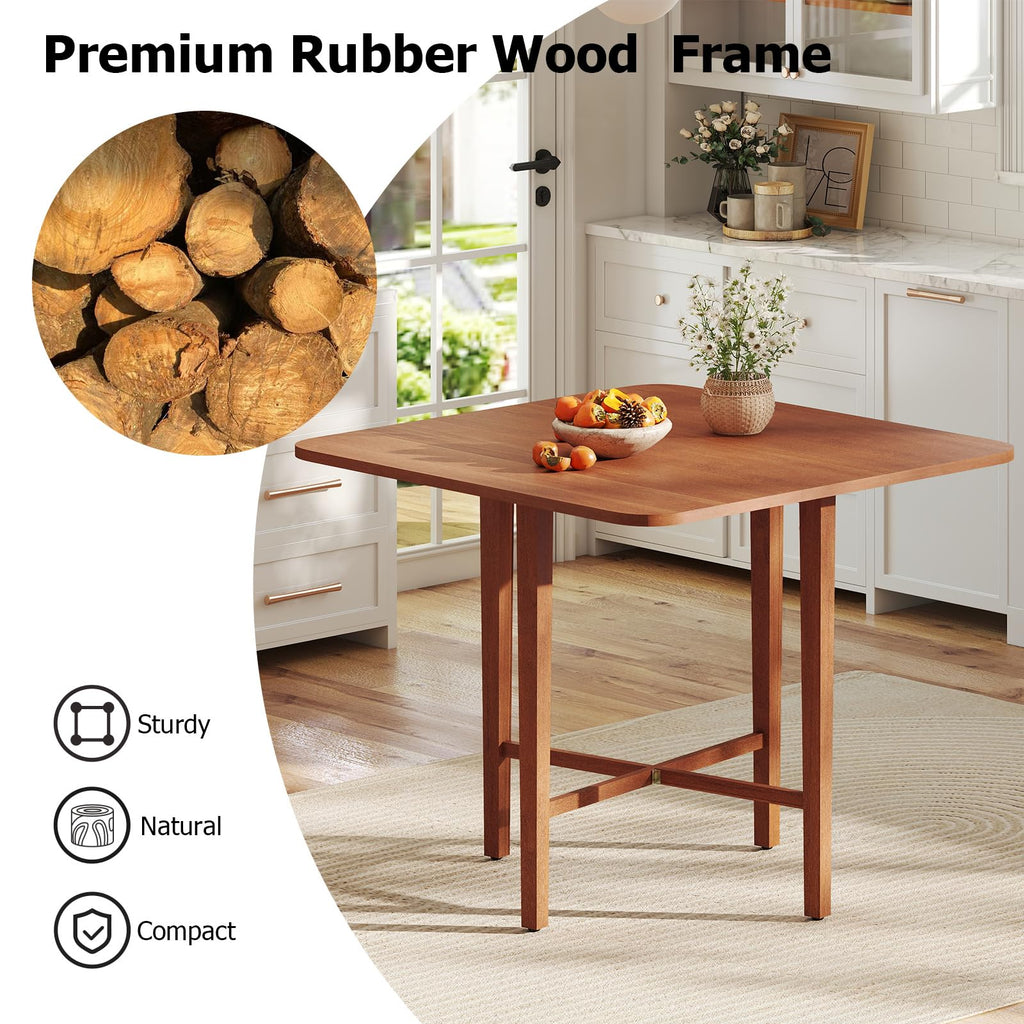 36" Foldable Square Wooden Dining Table I12858