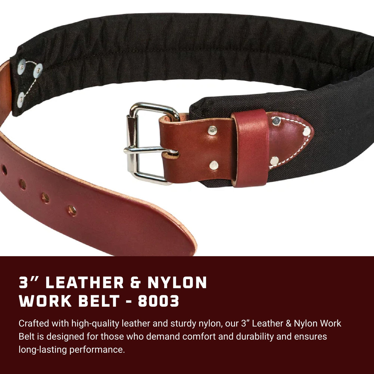 3" Leather & Nylon Tool Belt G9991
