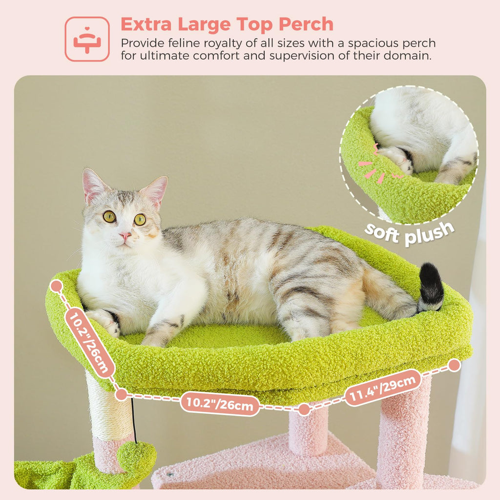 Pink 70” Cat Tree with Hammock P56273