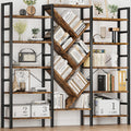 70x70 5 Tier Wooden Bookcase with 17 Open Shelf K385