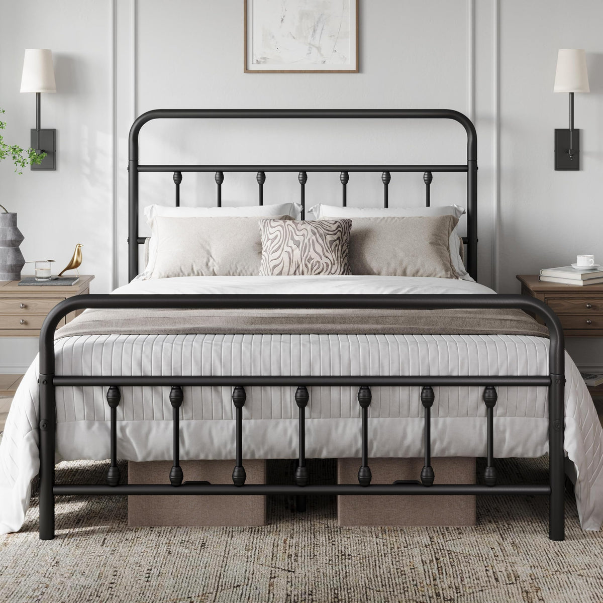 Queen Metal Platform Bed Frame E286