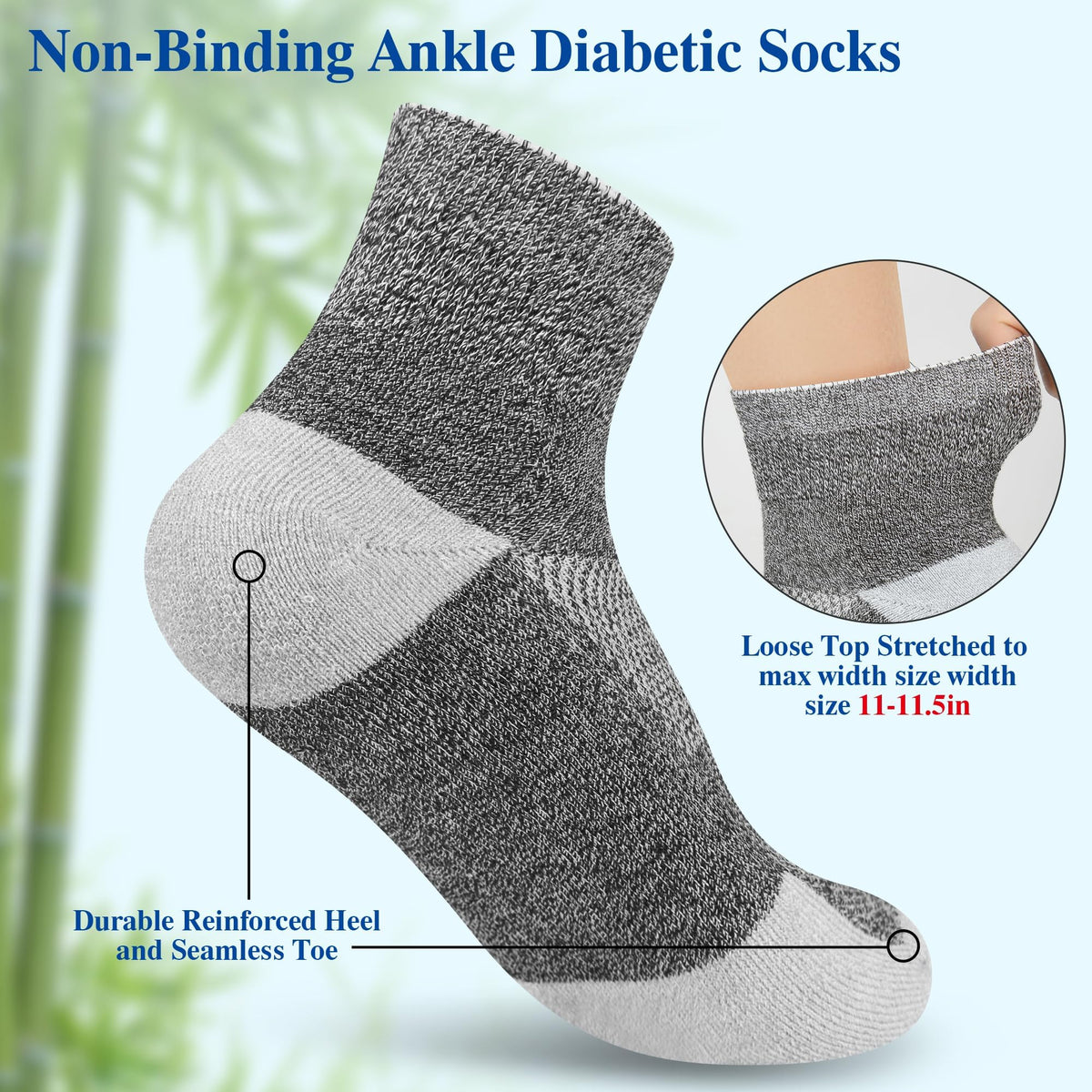 Diabetic Ankle & Low Cut Socks, 6 Pairs R398088