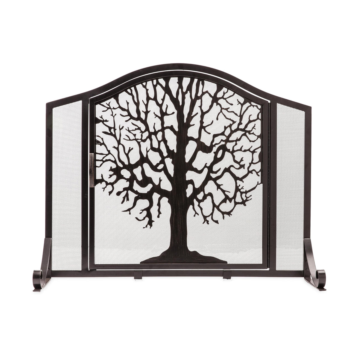 Black Metal Fireplace Screen S57279