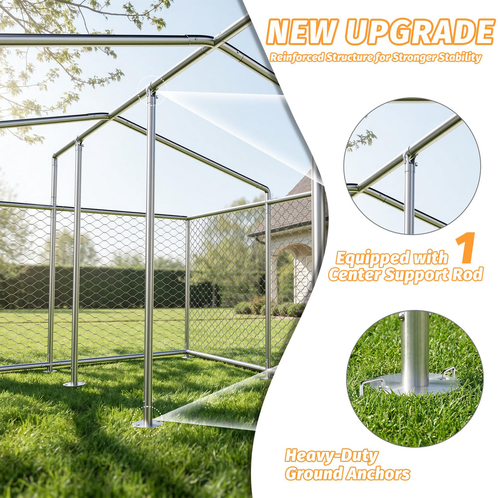 10x10 ft Heavy Duty Outdoor Dog Kennel P2672