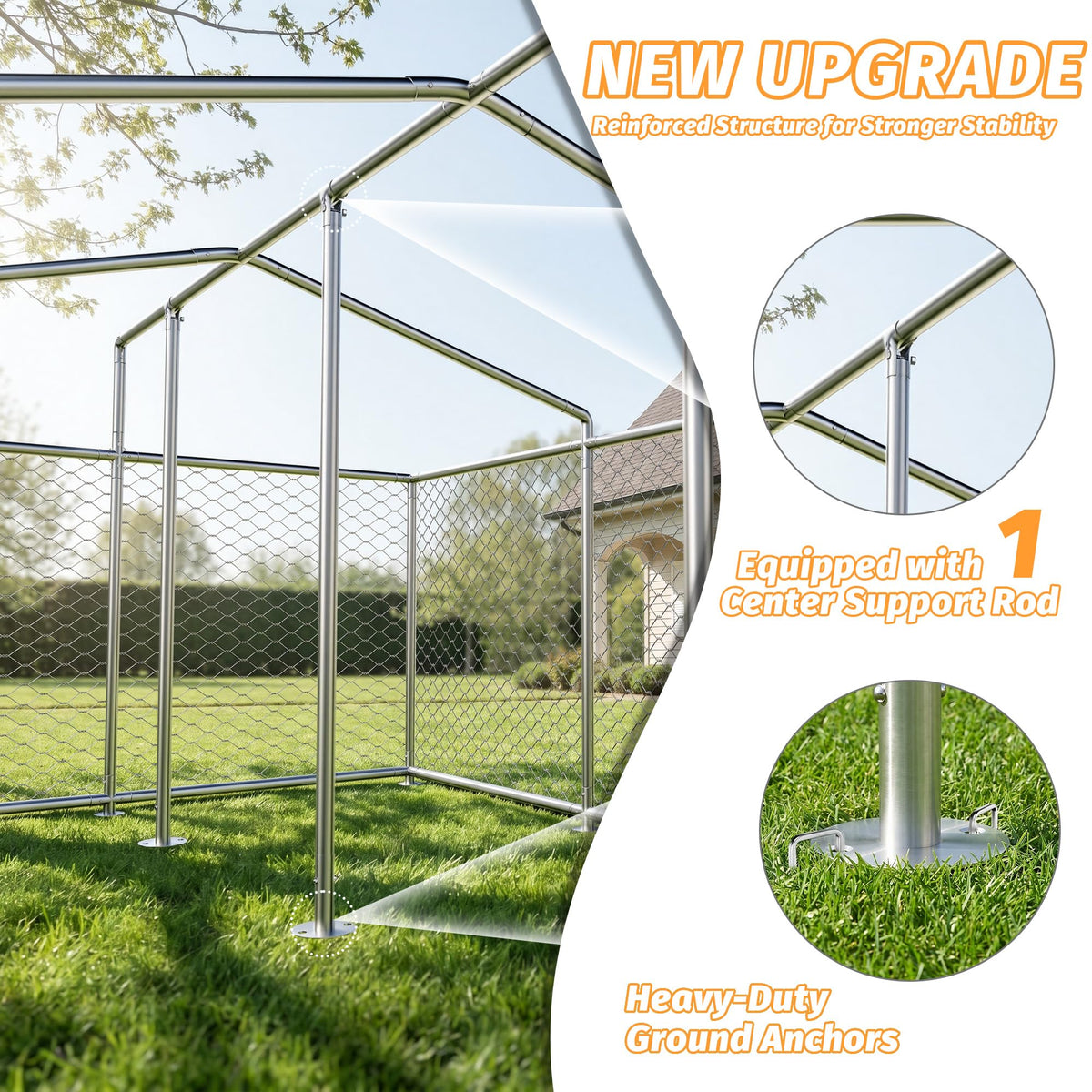 10x10 ft Heavy Duty Outdoor Dog Kennel P2672